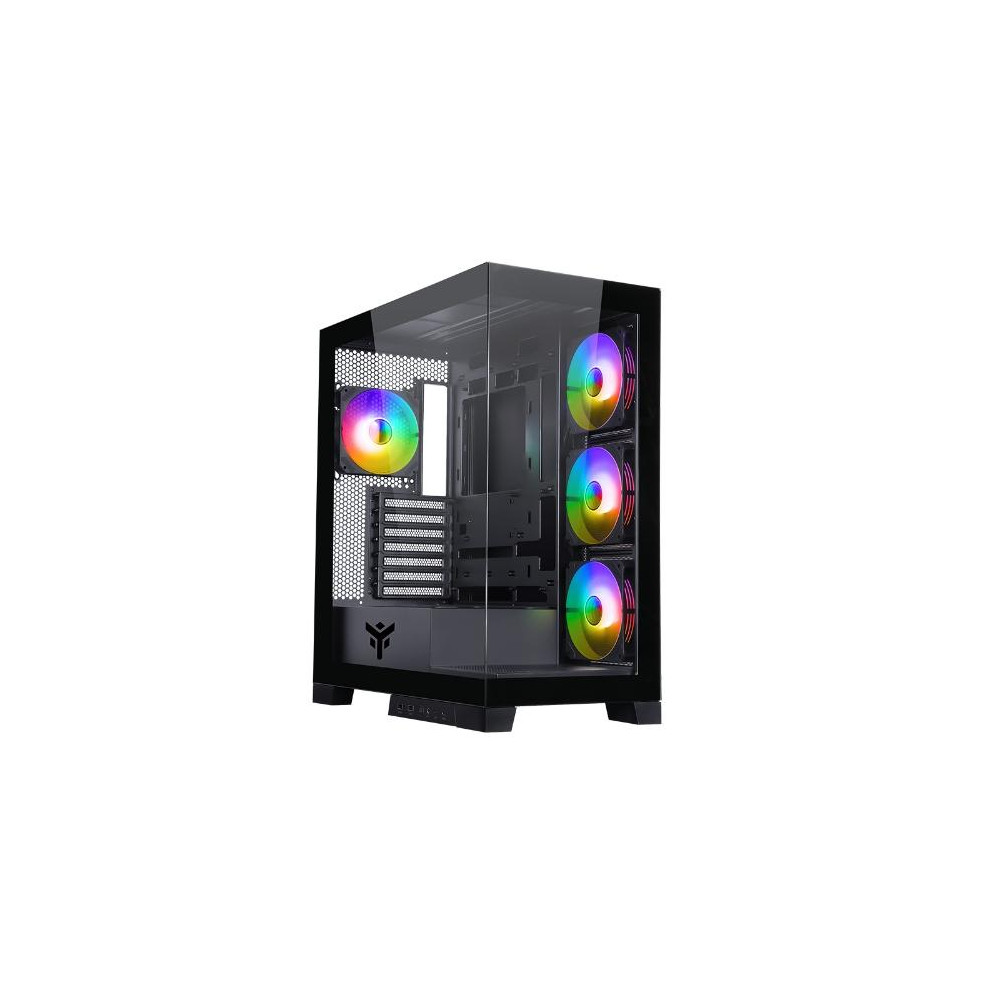 CASE ITEK SHOWBUI 45B - GAMING TOWER, ATX, 4x12cm ARGB fan, 2xUSB3, TYPE-C,SYDE & FRONT PANEL TEMP GLASS - ITGCASB45B