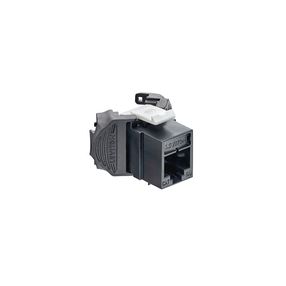 LEVITON Connettore UTP RJ45 Keystone Jack in Cat 6A Black Conf. 12pz - AX6AU-GE6