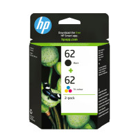 ORIGINAL HP Multipack nero / differenti colori N9J71AE 62 ~365 Seiten 2x inchiostro HP 62: 1x C2P04AE + 1x C2P06AE