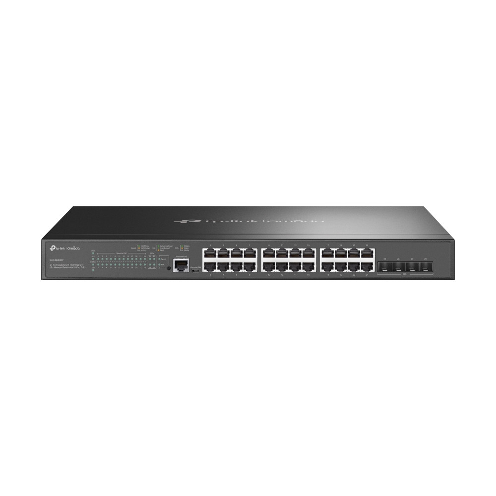 SWITCH TP-LINK SG3428XMP JETSTREAM 24P GIGABIT PoE L2+ Managed 4P 10GE SFP+, RJ45/Micro-USB Console Port, 1U 19-inch Rack-mou