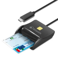 LETTORE ATLANTIS P005-SMARTCR-C SMART CARD reader per CNS/CRS/TS firma digitale fascicolo sanit. siti gov. Type_C 10cm