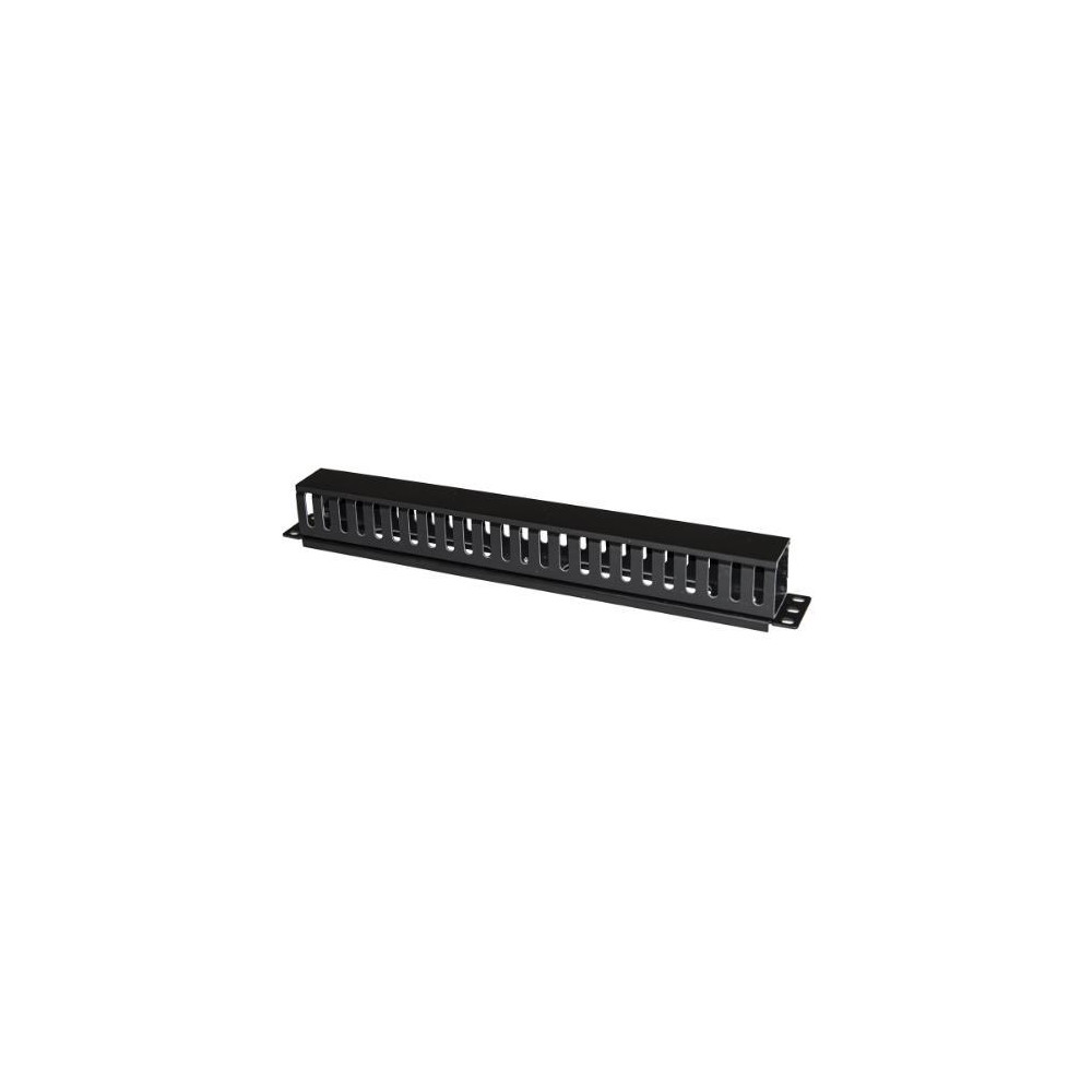 PANNELLO PASSACAVI 1 UNITA' A GABBIA PER RACK CON COPERCHIO SCORREVOLE 25 SLOT COLORE NERO - LKORG1UL