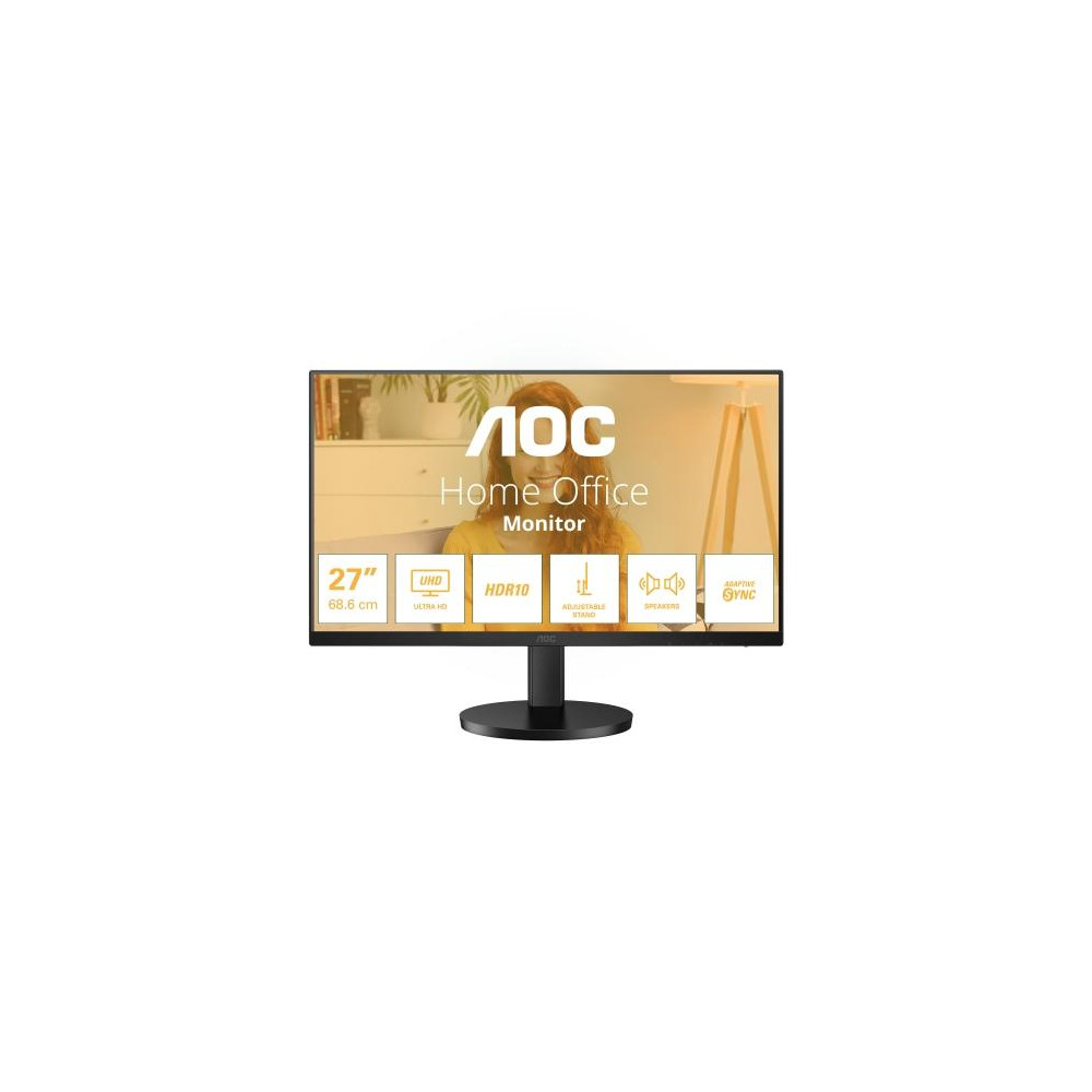 MONITOR AOC LED 27"Wide U27B3AF IPS 3840x2160 4ms 350cd/mq 1.000:1(20.000.000:1) 2x2W MM Reg.H 2HDMI DP