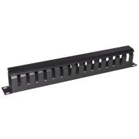 PANNELLO GUIDACAVI PER ARMADI RACK 19" 1U A GABBIA NERO 483X42X70 MM IN METALLO LKORG1UD