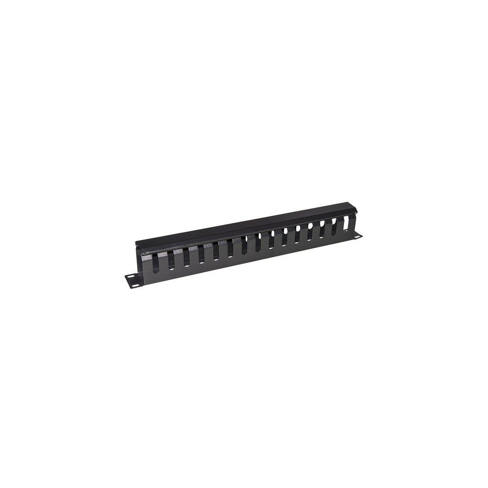 PANNELLO GUIDACAVI PER ARMADI RACK 19" 1U A GABBIA NERO 483X42X70 MM IN METALLO LKORG1UD