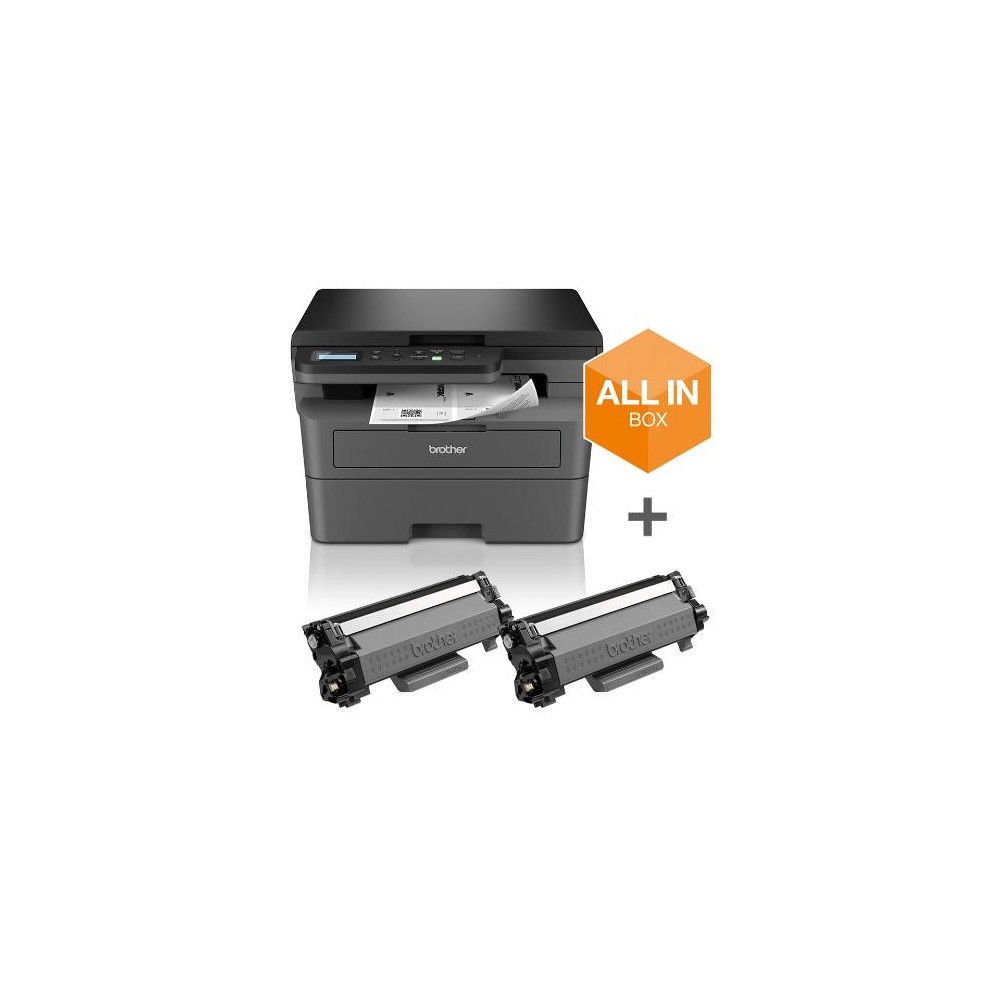 MULTIFUNZIONE BROTHER LASER DCP-L2627DWXL A4 32PPM 128MB 250FF DUPLEX USB2.0 WiFi Starter Kit Toner 6.000PP