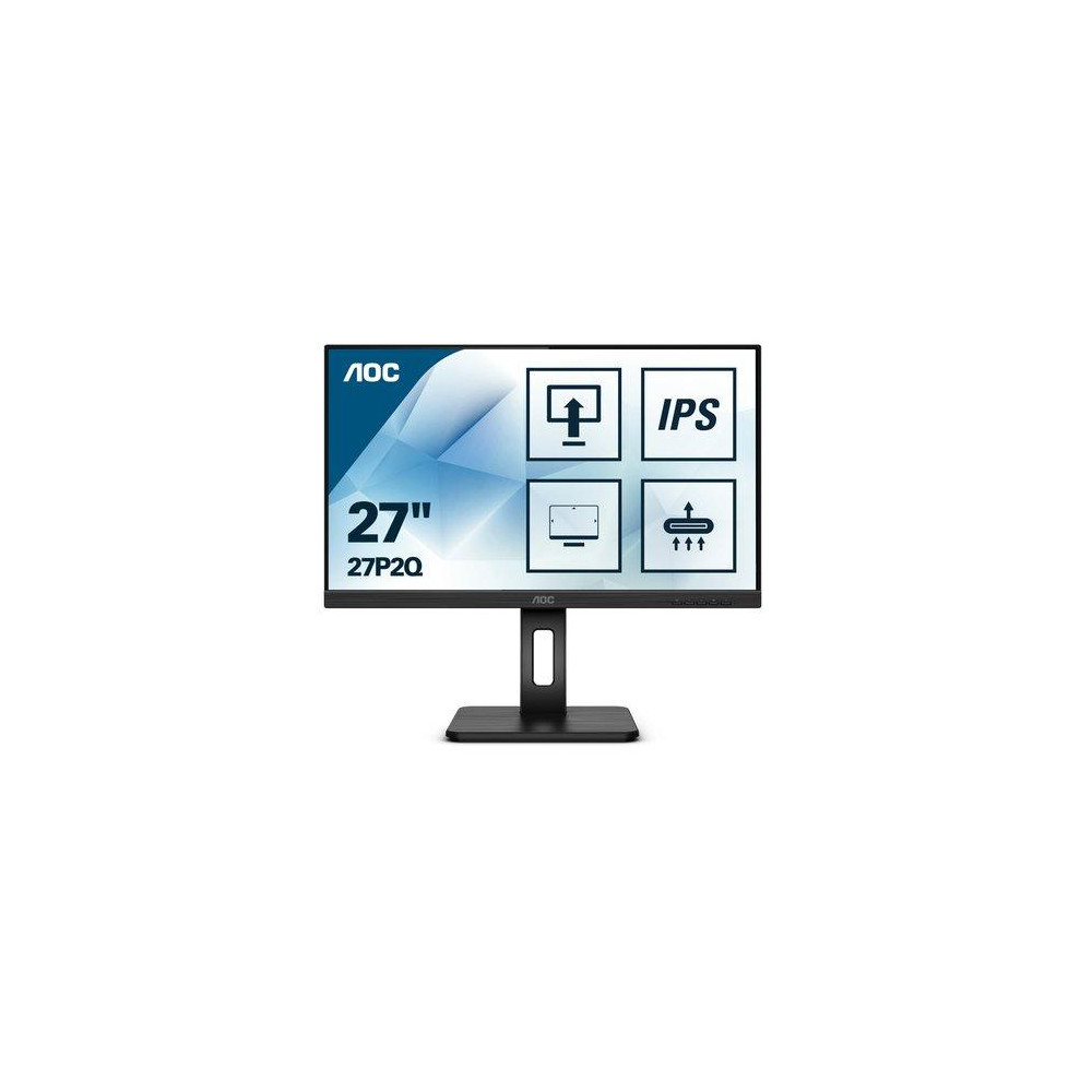 MONITOR AOC LED 27" Wide 27P2Q IPS 1920x1080 4ms 250cd/mq 50.000.000:1 2x2W MM PIVOT Reg. in H VGA DVI HDMI DP USB