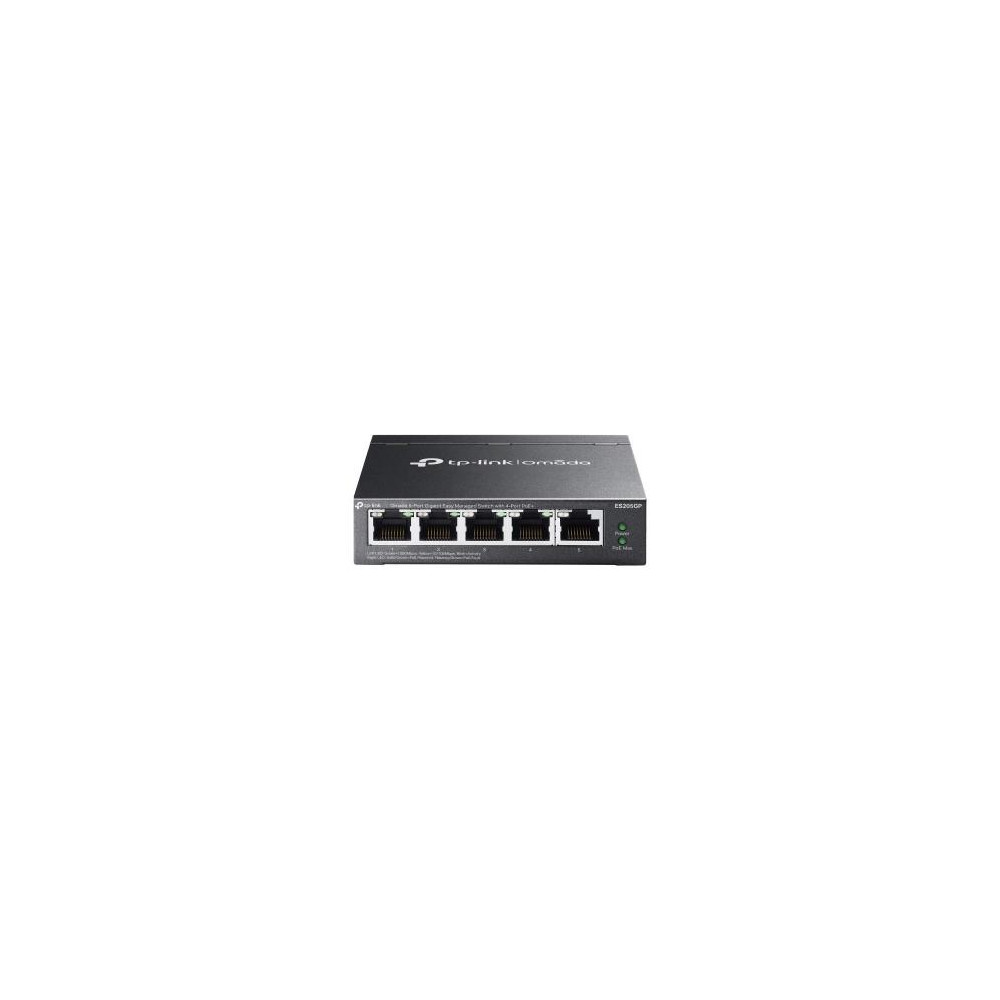 SWITCH TP-LINK OMADA ES205GP 5P LAN GIGABIT DESKTOP 10/100/1000Mbps RJ45 Desktop Easy Managed Switch 4P GIGABIT POE