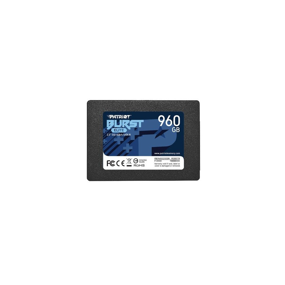 SSD PATRIOT 960GB BURST ELITE 2.5" SATA3 READ:450MB/WRITE:320 MB/S - PBE960GS25SSDR PBE960GS25SSDR PATRIOT