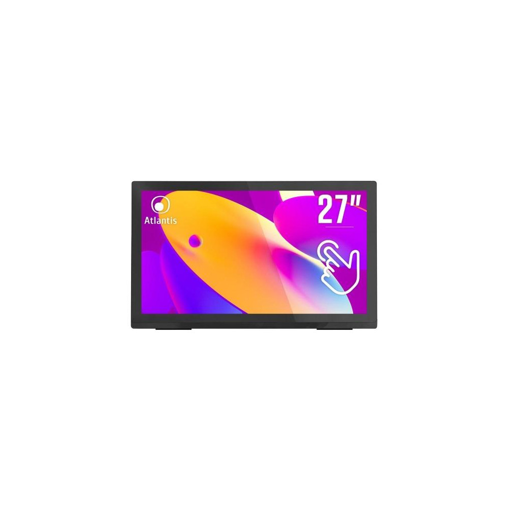 MONITOR ATLANTIS TOUCH LED 27" Wide A05-T27A-VHDM 1920x1080 8ms 1000:1 2x2W MM VGA HDMI DP 10 Tocchi VESA