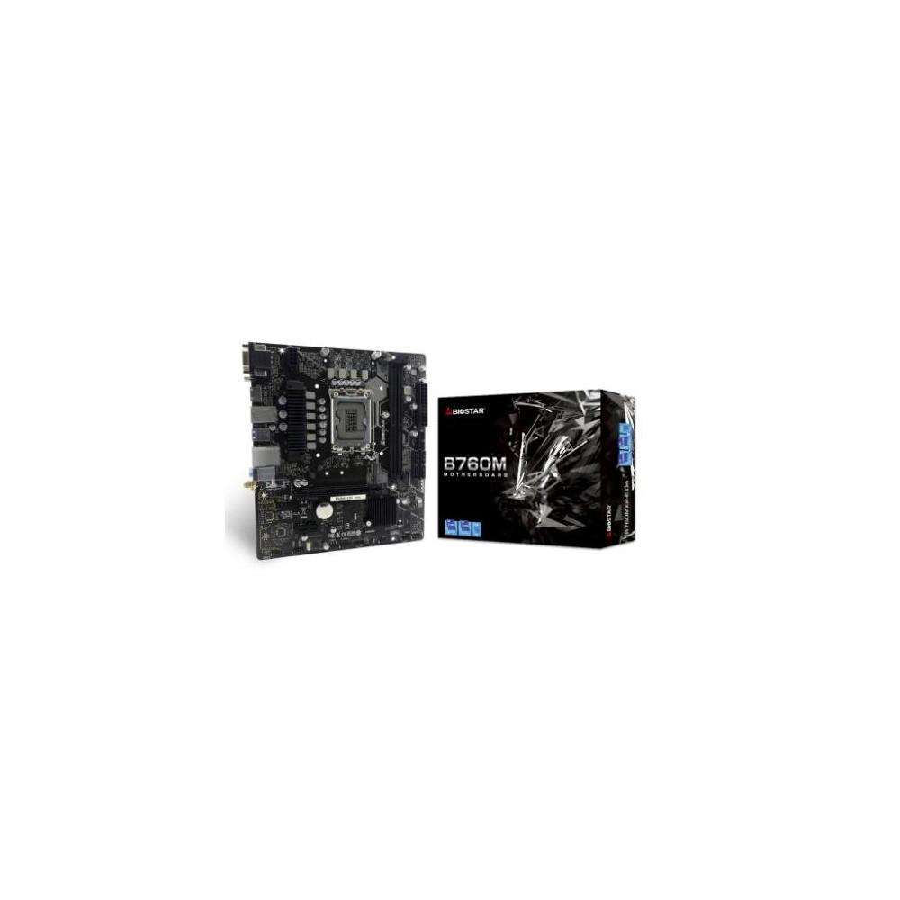 MB BIOSTAR B760MX2-E LGA1700 (RAPTOR LAKE) 2DDR5 VGA+HDMI+DVI PCIE , 4*SATA,M.2, mATX B760MX2-E BIOSTAR