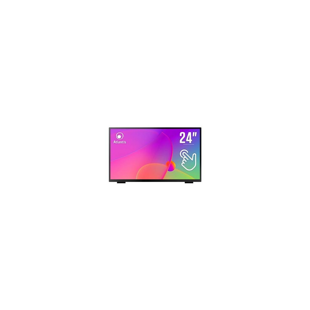 MONITOR ATLANTIS TOUCH LED 23,8" Wide A05-T24A-VHDM 1920x1080 8ms 220/212 cd/m² 3000:1 (10M:1) VESA MM VGA HDMI DP 10 Tocchi