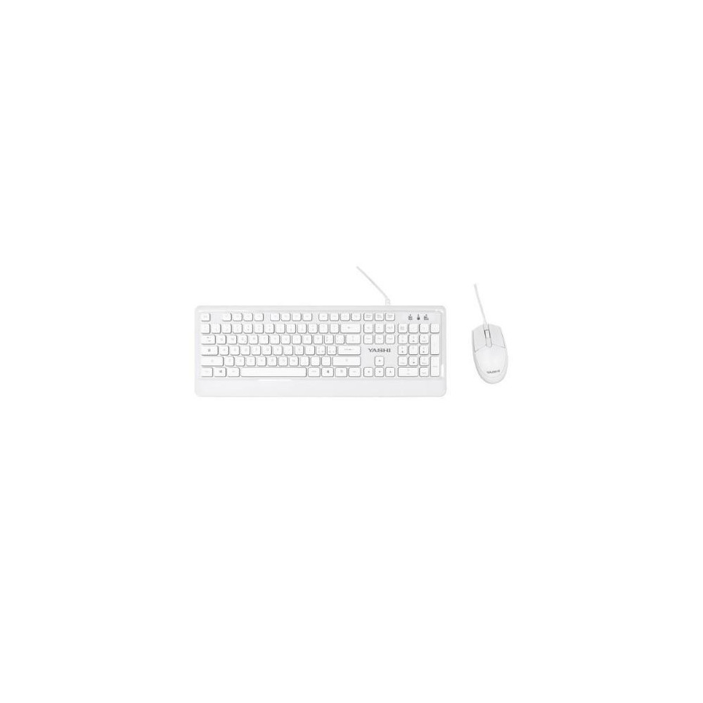 Yashi Professional Multimedia Soft Keyboard & Mouse USB KIT White - ITA - MY540