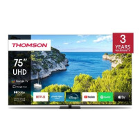 TV THOMSON LED 75" 75UG5C14 SMART GOOGLE TV HOTEL MODE DVB-T2/S2 UHD CI+ 3XHDMI 2XUSB  - CENTRAL STAND - TELEC. RETRO ILLUM VESA