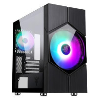 CASE ITEK TOWER "VORTEX" GAMING  2*USB2,2*USB3 20cm fan ARGB, Trasp Wind, -  ITGCACOLVB