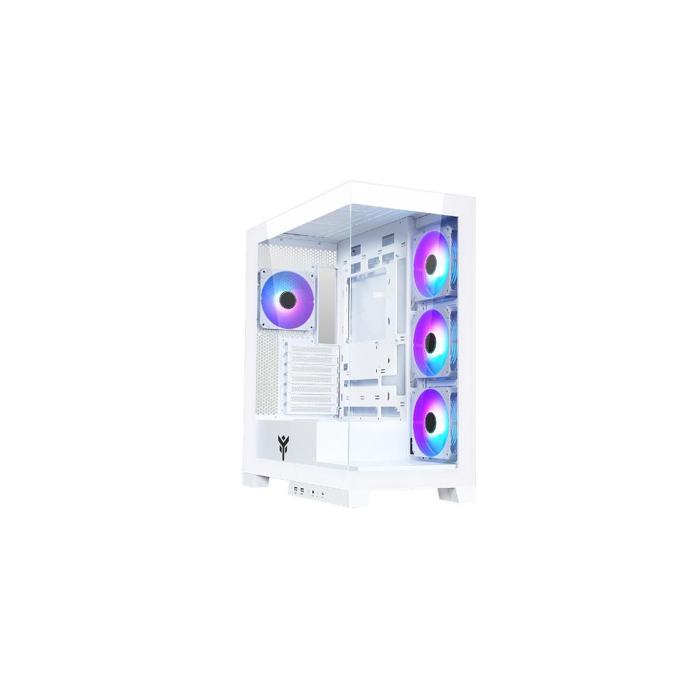 CASE ITEK SHOWBUI 45W-GAMING TOWER, ATX, 4x12cm ARGB fan, 2xUSB3, TYPE-C,SYDE & FRONT PANEL TEMP GLASS WHITE ED. - ITGCASB45W