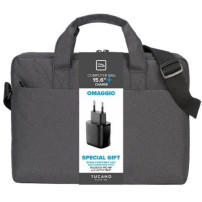 TUCANO TLINE BUNDLE BORSA 15.6" NERO + CHARGER - BU-TL-BSBTK15-AC-BK BU-TL-BSBTK15-AC-BK TUCANO