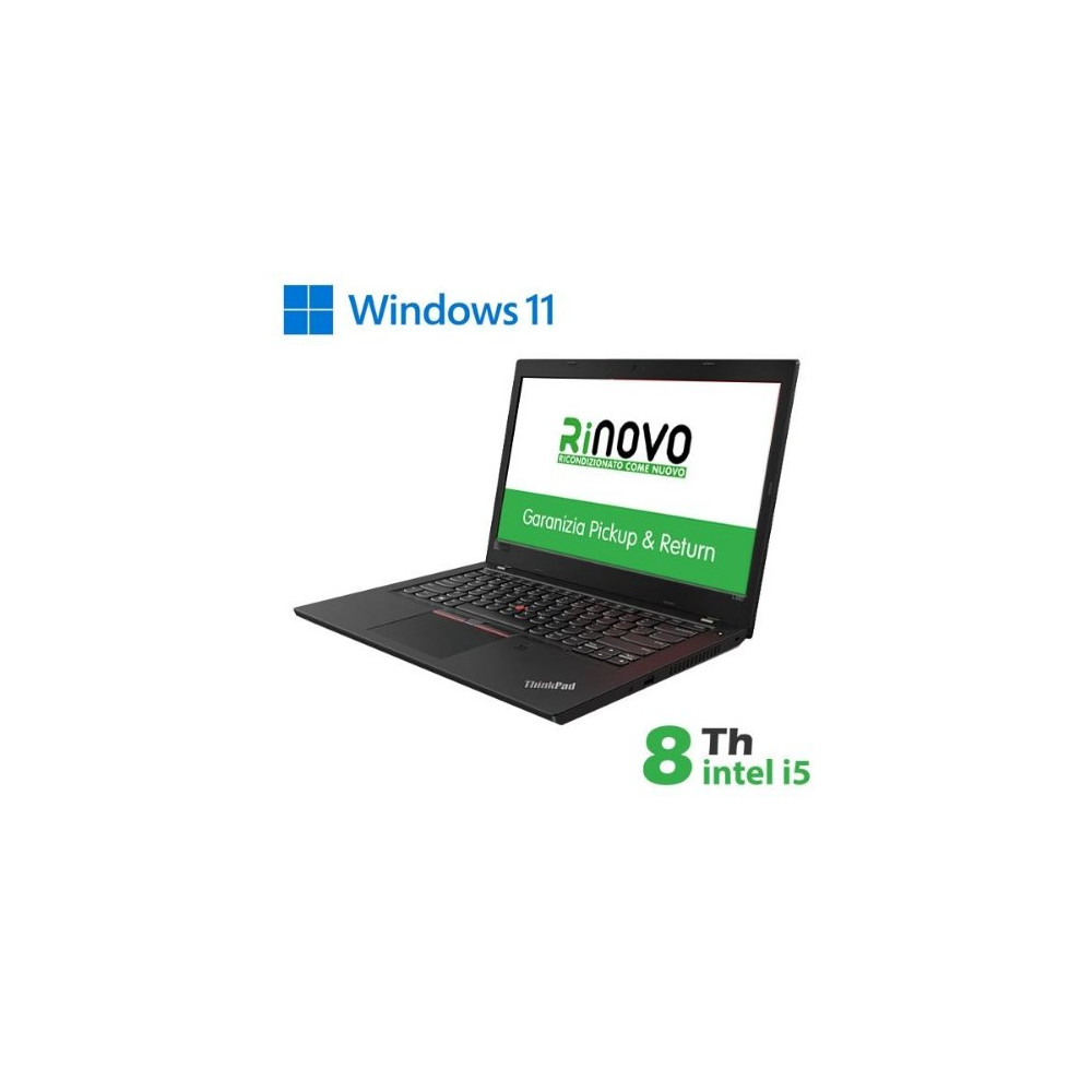 NB LENOVO RINOVO REFURBISHED ThinkPad L480 RN82522112 14" i5-8x00 8GB SSD NEW 240GB W11P RN82522112 LENOVO REFURBISH