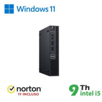 PC DELL RINOVO REFURBISHED Optiplex 3070-5070M RN45534312 MINI i5-9x00 16GB SSD NEW 512GB W11P + NORTON RN45534312 DELL REFURBIS