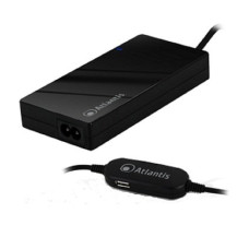 ALIMENTATORE UNIVERSALE AUTOMATICO ULTRASLIM x NOTEBOOK ATLANTIS P008-SC-90SU 90W,10connet intercambiabili(incluso HP),porta USB
