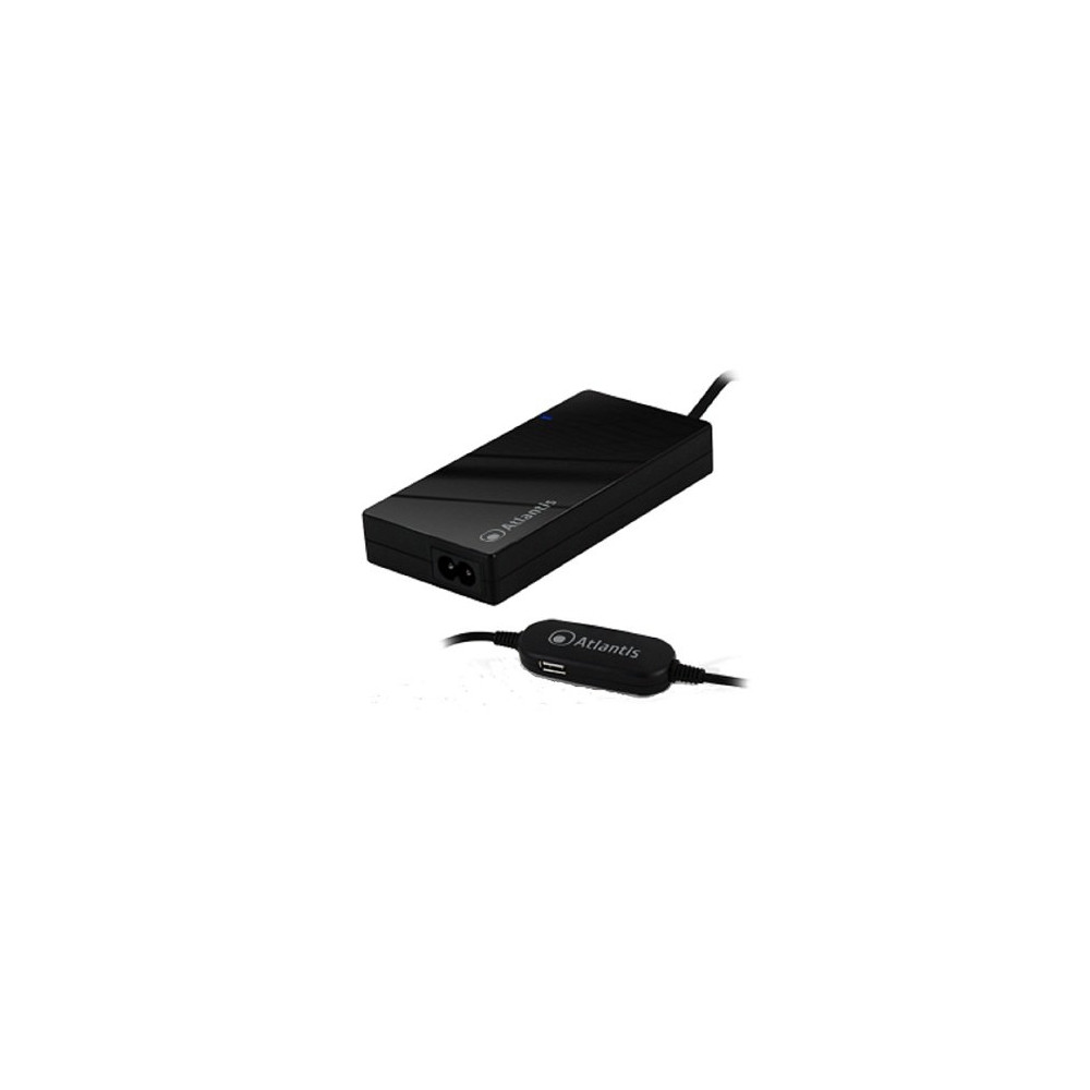 ALIMENTATORE UNIVERSALE AUTOMATICO ULTRASLIM x NOTEBOOK ATLANTIS P008-SC-90SU 90W,10connet intercambiabili(incluso HP),porta USB