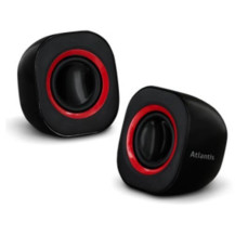 CASSE ATLANTIS P003-C03-B SoundPower 410 Set di mini-casse stero amplificate per computer e portatile USB Nero Lucido P003-C03-B