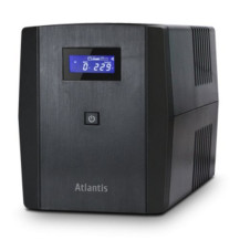 UPS ATLANTIS A03-S1200 Server UPS 1200VA (700W)Stepwave Line Interactive Doppia Batteria (12V@7A/h)USB 3prese IEC+2 schuko A03-S