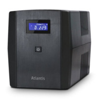 UPS ATLANTIS A03-S1200 Server UPS 1200VA (700W)Stepwave Line Interactive Doppia Batteria (12V@7A/h)USB 3prese IEC+2 schuko A03-S