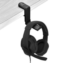 PORTACUFFIE TRITON P002-HH01 poggiacuffie da sottoscrivania con clip a molla o adesivo gancio 360° P002-HH01 ATLANTIS