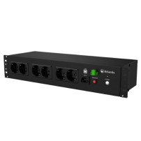 UPS ATLANTIS A03-PDU1000-RC RACK OFF LINE 800VA (480W) Per Rack 19" corti (153mm) Batteria 12V 9Ah 8P Schuko in backup A03-PDU10