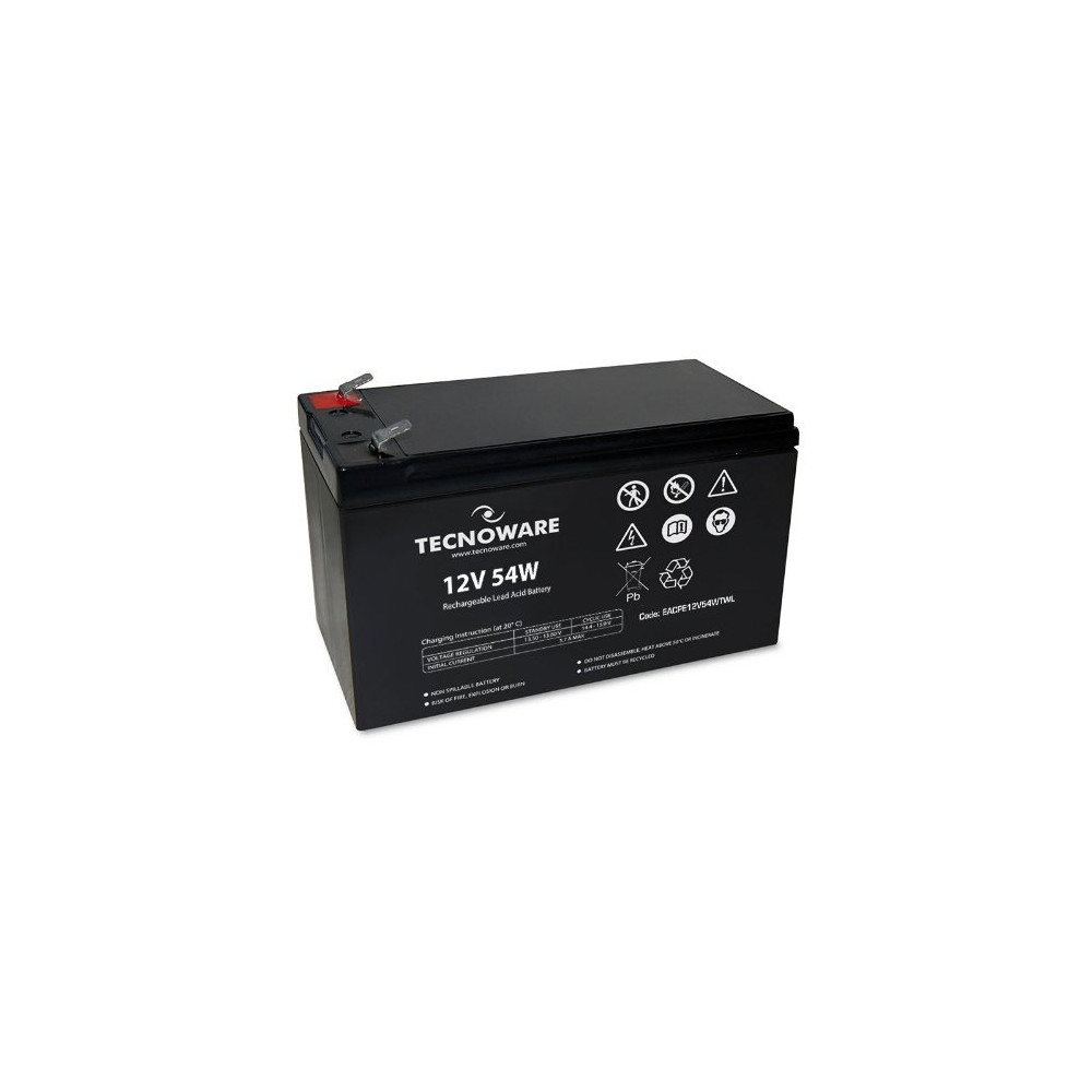 BATTERIA  TECNOWARE 12V 54W (11Ah) FASTON 6,3 MM LONG LIFE EACPE12V54WTWL EACPE12V54WTWL TECNOWARE