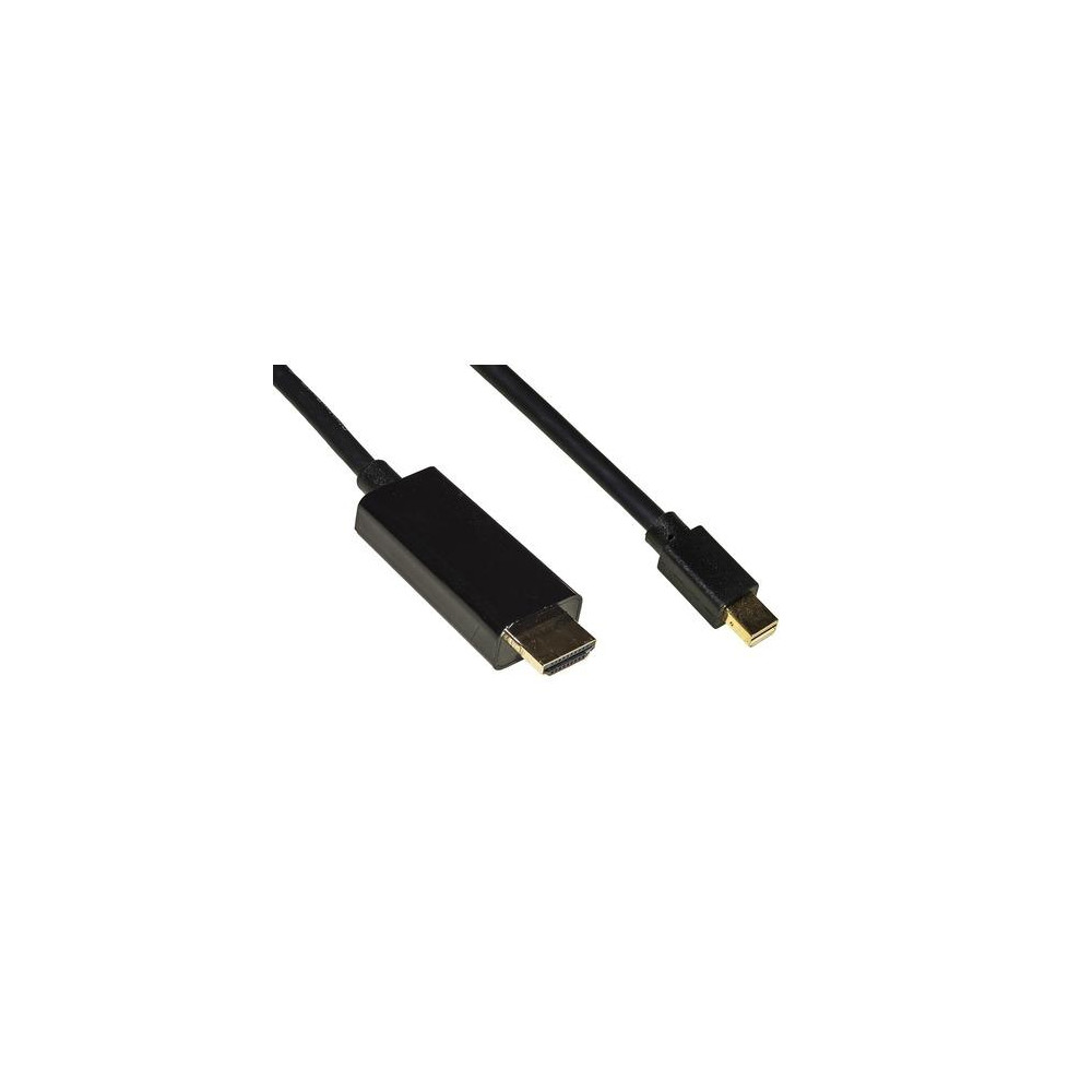 CAVO LINK MINI DISPLAYPORT 1.4 TO HDMI 2.0, M/M, 2MT, CONTATTI DORATI 4KX2K 60HZ 18GBPS, NERO, LKMDPH1422