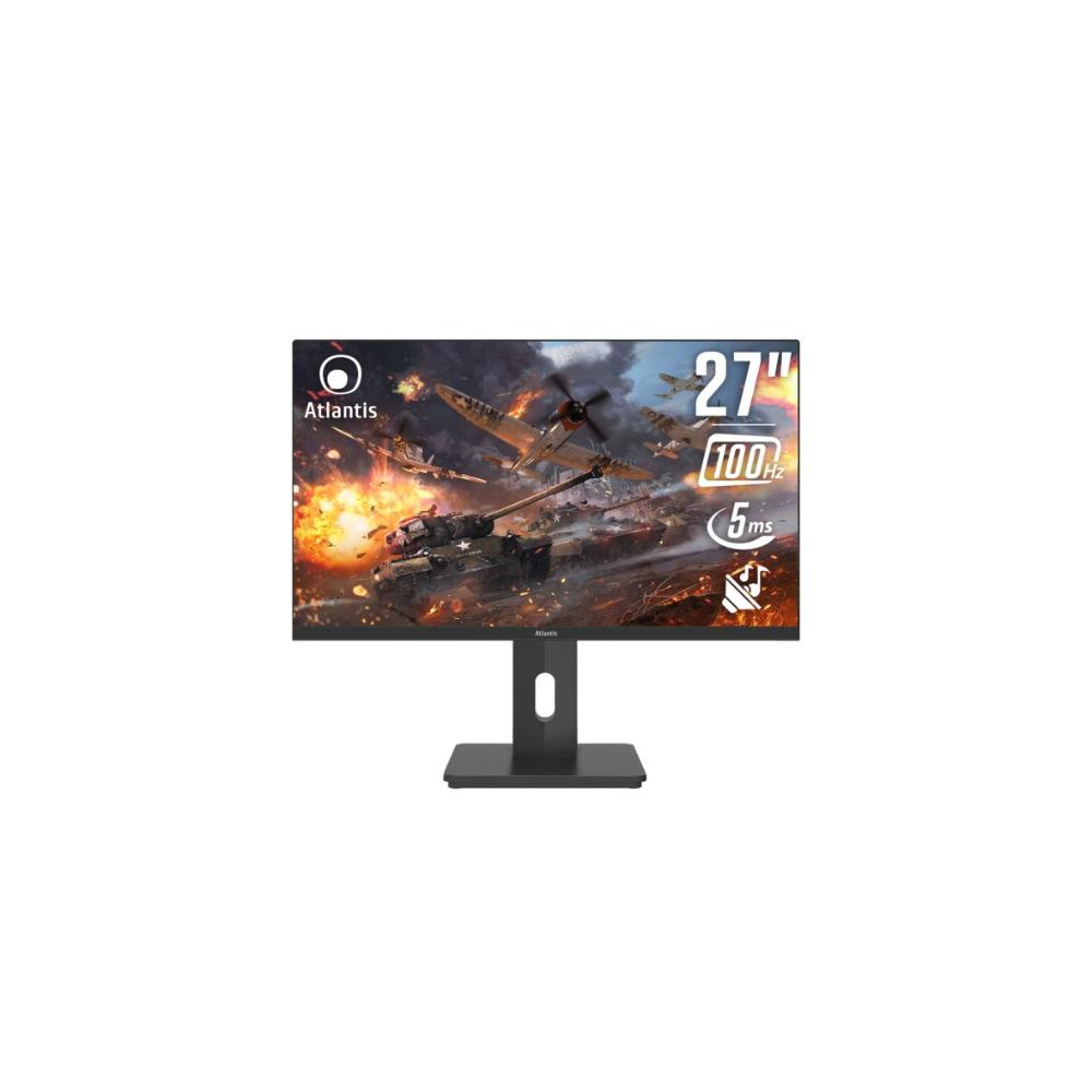 MONITOR ATLANTIS GAMING LED 27" Wide A05-UX27IF-VHDM IPS 1920x1080 5ms 270cd/m² 1.000:1 VESA MM PIVOT Reg. h DP HDMI VGA Black
