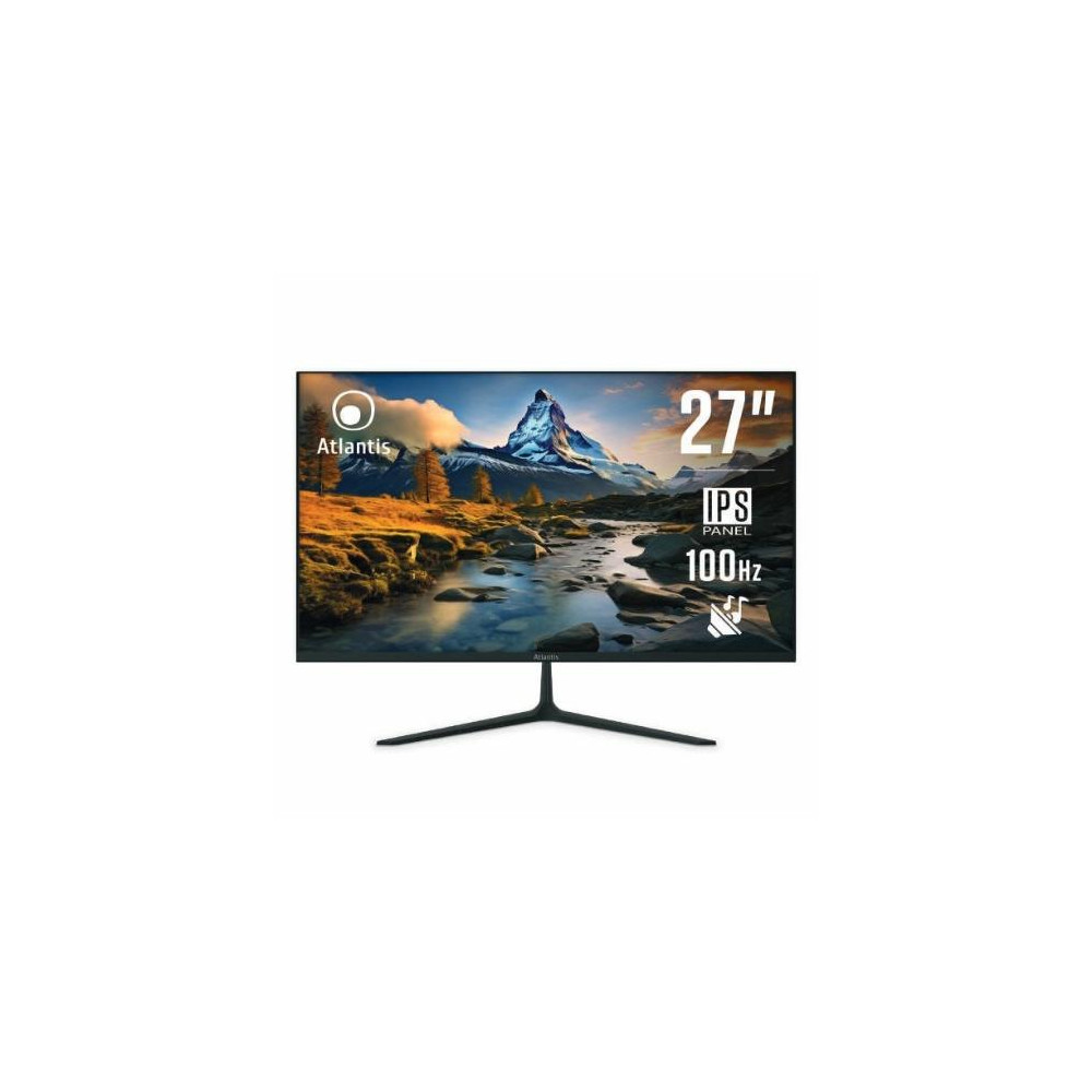 MONITOR ATLANTIS LED 27" Wide A05-HE27IF-VHDM IPS 1920x1080 100HZ 5ms 240±10cd/m² 1.000:1 VESA MM VGA HDMI DP Black
