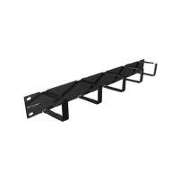 Pannello gestione e passacavi orizzontale a 5 anelli montaggio a rack 19" colore nero