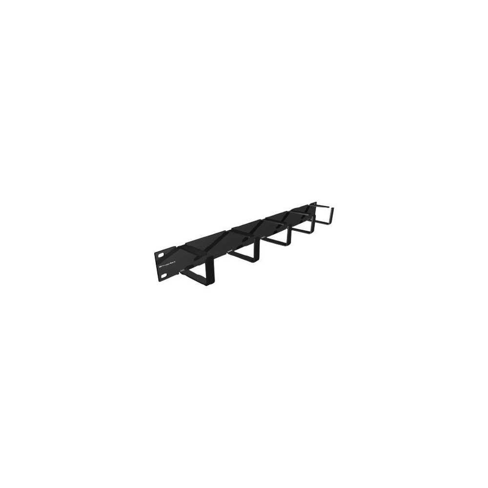 Pannello gestione e passacavi orizzontale a 5 anelli montaggio a rack 19" colore nero