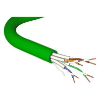 Cavo Cat 6A RAME 23 AWG U/FTP Schermato 4 Pair LSHF/LSZH Cable Green - EuroClass Cca bobina da 500m