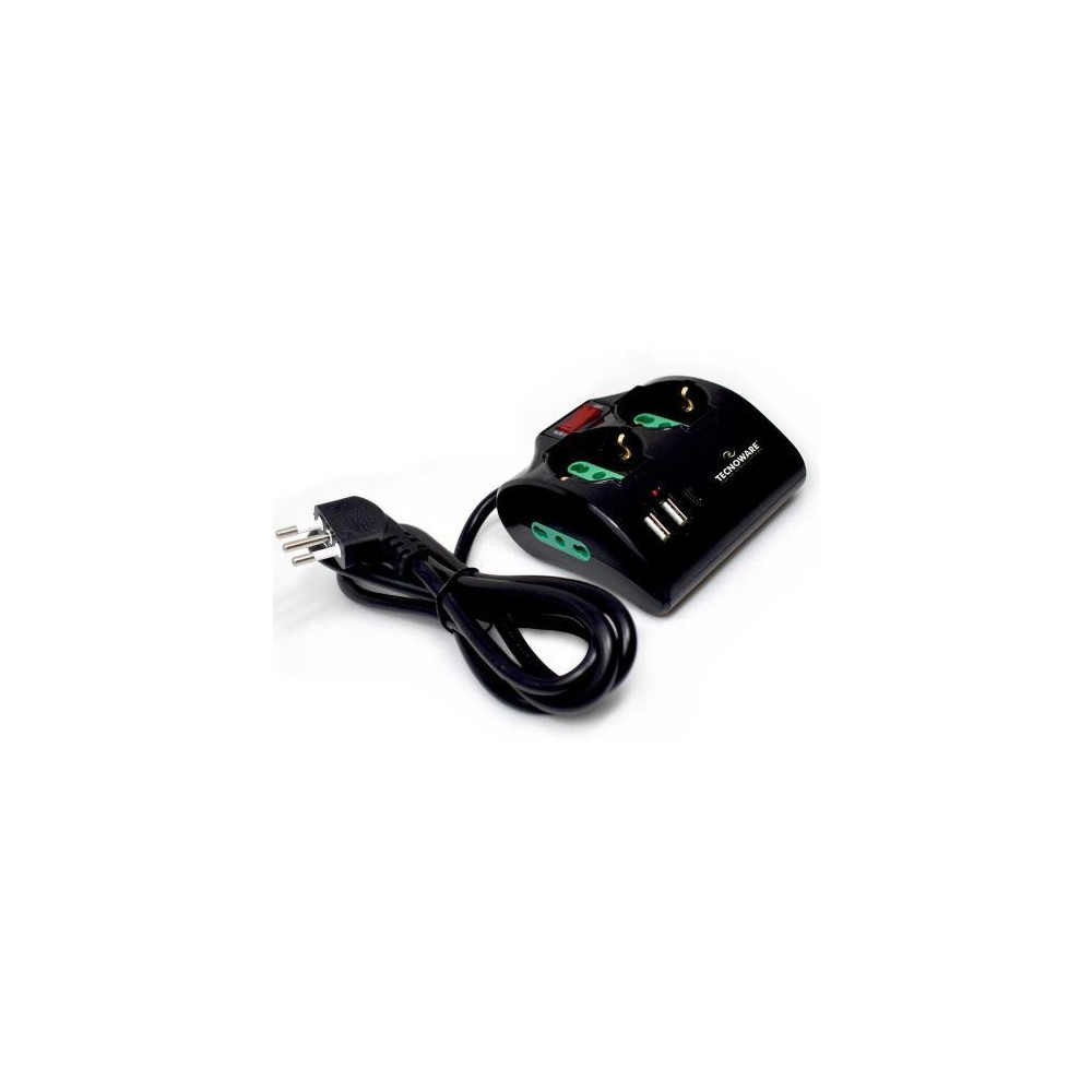 MULTIPRESA TECNOWARE 2POSTI Tipo Schuko/Italia+2POSTI ITALIA 10/16A+2P USB A 1P USB-C FMP4IIGUSB
