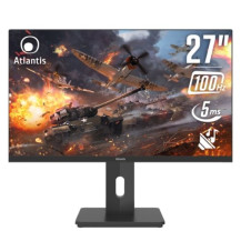 MONITOR ATLANTIS GAMING LED 27" Wide A05-UX27IF-VHDM IPS 1920x1080 5ms 270cd/m² 1.000:1 VESA MM PIVOT Reg. h DP HDMI VGA Black A
