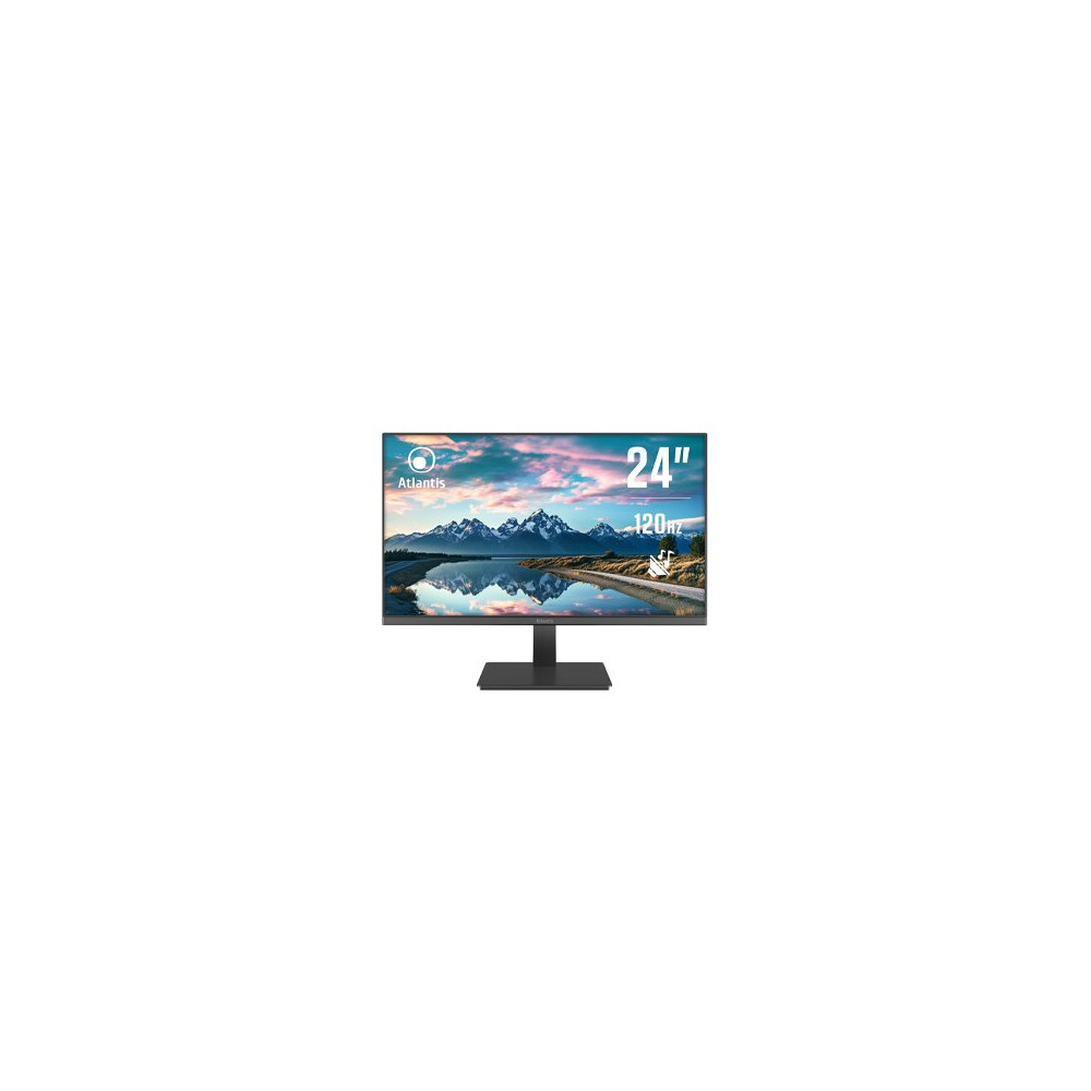 MONITOR ATLANTIS LED 23,8" Wide A05-HE24VF-VHM VA 120HZ 1920x1080 5ms 280cd/m² 4.000:1 VESA 2x2W MM VGA HDMI Black A05-HE24VF-VH