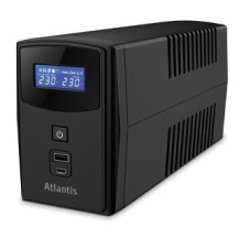 UPS ATLANTIS A03-S1000P 1000VA (600W) One Power Stepwave Line Interactive V-OUT 200-253Vac Batteria 12V 9A/H AVR Display LCD A03