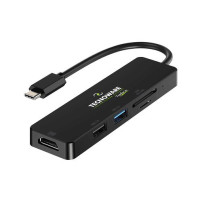 DOCKING STATION TECNOWARE HUB USB-C 5 in 1 Adapter: HDMI + USB2.0+ USB3.0+Card Slot SDXC e Micro SD - FHUB17693 FHUB17693 TECNOW
