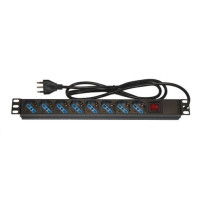 MULTIPRESA LINK PER RACK 19" 8 PRESE UNIVERSALI CON INTERRUTTORE LUMINOSO SPINA ITALIANA 16A LK10051 LK10051 LINK