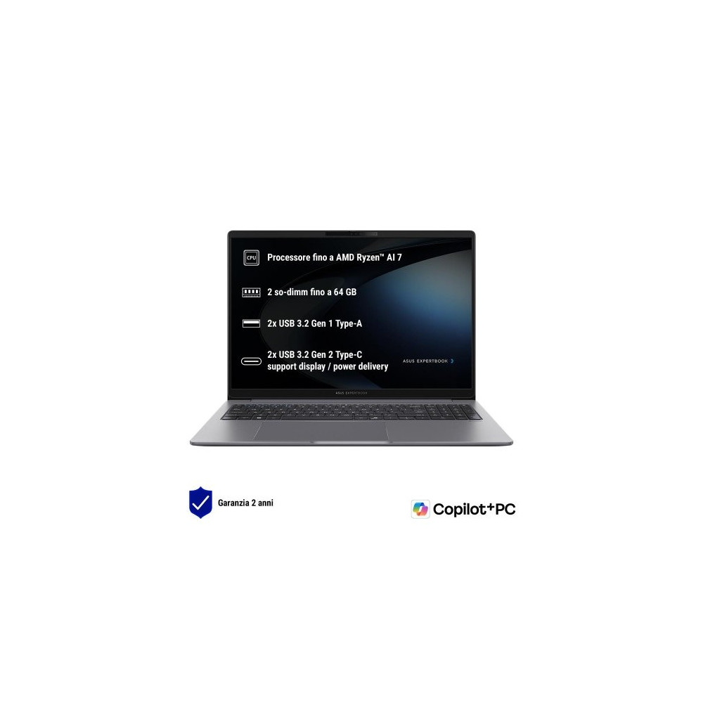 NB ASUS Commercial NX P Copilot+PC PM3606CKA-MB0185X 16" Ryzen AI R5-330 16GB SSD512GB W11P 90NX0981-M006D0 ASUS