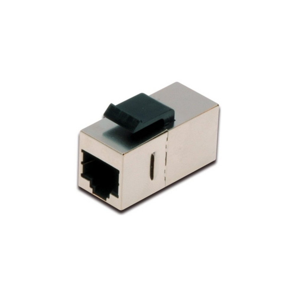 ADATTATORE DIGITUS KEYSTORE JACK SCHERMATO X COLLEGARE 2 CAVI RETE CAT.5E 2connett 8POLI RJ45 CON GANCI PER PANNELLI/PRESE MURO 