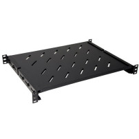 RIPIANO UNIVERSALE LINK PER ARMADIO RACK 19" ALLUNGABILE 350mm CON 4 AGGANCI NERO per armadi profondi circa 600 mm LKRIP350AN LK