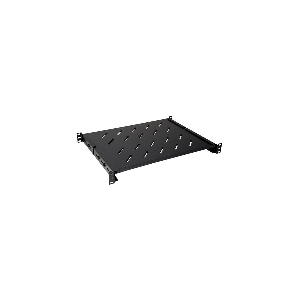 RIPIANO UNIVERSALE LINK PER ARMADIO RACK 19" ALLUNGABILE 350mm CON 4 AGGANCI NERO per armadi profondi circa 600 mm LKRIP350AN LK