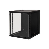 RACK LINK ARMADIO 12 UNITA' DA MURO (A)620x(L)540x(P)600mm COLORE NERO PORTA VETRO Capacità di carico 45 kg. LK1912U66N LK1912U6