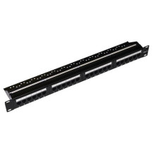 PATCH PANEL 19'' LINK NON SCHERMATO UTP 24 PORTE 8 POLI RJ45 PER RETI CATEGORIA 6 - 1 UNITA' NERO LKP624U LKP624U LINK