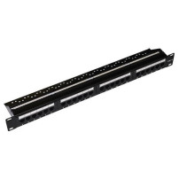 PATCH PANEL 19'' LINK NON SCHERMATO UTP 24 PORTE 8 POLI RJ45 PER RETI CATEGORIA 6 - 1 UNITA' NERO LKP624U LKP624U LINK